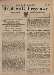 Orędownik Urzędowy Powiatu Gostyńskiego 1925.06.30 R. 7 Nr 52