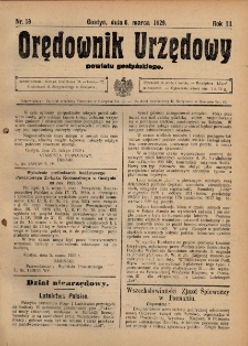 Orędownik Urzędowy Powiatu Gostyńskiego 1929.03.06 R.11 Nr 18