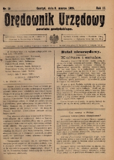 Orędownik Urzędowy Powiatu Gostyńskiego 1929.03.09 R.11 Nr 19
