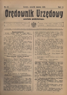 Orędownik Urzędowy Powiatu Gostyńskiego 1929.03.23 R.11 Nr 23