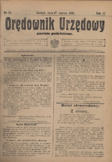 Orędownik Urzędowy Powiatu Gostyńskiego 1929.03.27 R.11 Nr 24