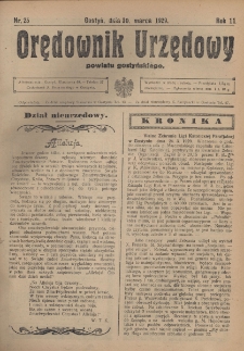 Orędownik Urzędowy Powiatu Gostyńskiego 1929.03.30 R.11 Nr 25