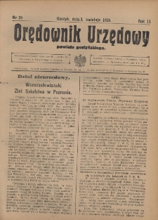 Orędownik Urzędowy Powiatu Gostyńskiego 1929.04.03 R.11 Nr 26
