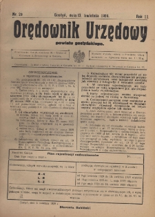 Orędownik Urzędowy Powiatu Gostyńskiego 1929.04.13 R.11 Nr 29