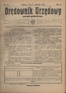 Orędownik Urzędowy Powiatu Gostyńskiego 1929.04.17 R.11 Nr 30
