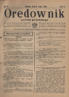 Orędownik Urzędowy Powiatu Gostyńskiego 1929.05.15 R.11 Nr 37