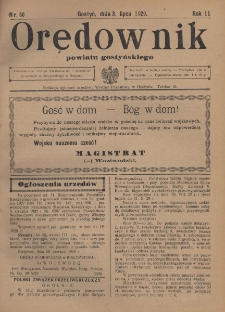 Orędownik Urzędowy Powiatu Gostyńskiego 1929.07.03 R.11 Nr 60