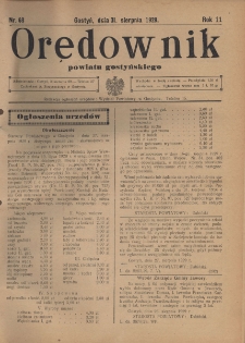 Orędownik Urzędowy Powiatu Gostyńskiego 1929.08.31 R.11 Nr 68