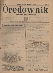 Orędownik Urzędowy Powiatu Gostyńskiego 1929.09.14 R.11 Nr 72