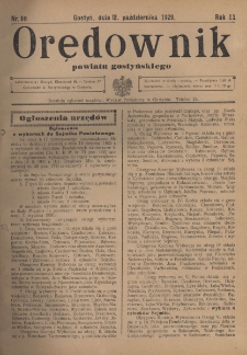 Orędownik Urzędowy Powiatu Gostyńskiego 1929.10.12 R.11 Nr 80