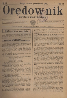 Orędownik Urzędowy Powiatu Gostyńskiego 1929.10.16 R.11 Nr 81