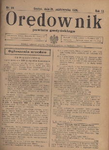 Orędownik Urzędowy Powiatu Gostyńskiego 1929.10.26 R.11 Nr 84