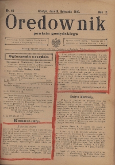Orędownik Urzędowy Powiatu Gostyńskiego 1929.11.13 R.11 Nr 89