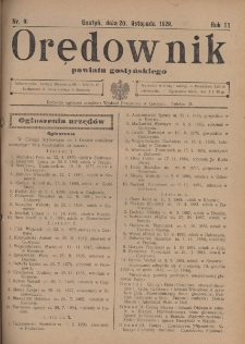 Orędownik Urzędowy Powiatu Gostyńskiego 1929.11.20 R.11 Nr 91