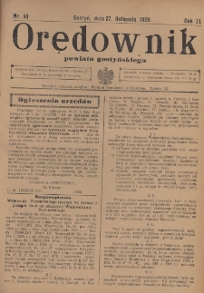 Orędownik Urzędowy Powiatu Gostyńskiego 1929.11.27 R.11 Nr 93