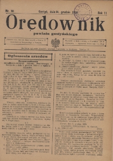 Orędownik Urzędowy Powiatu Gostyńskiego 1929.12.14 R.11 Nr 98
