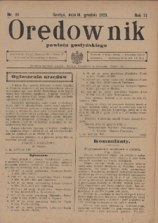 Orędownik Urzędowy Powiatu Gostyńskiego 1929.12.18 R.11 Nr 99