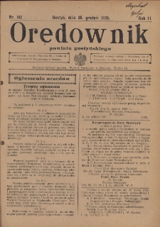 Orędownik Urzędowy Powiatu Gostyńskiego 1929.12.28 R.11 Nr 102