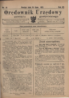 Orędownik Urzędowy Powiatu Gostyńskiego 1925.07.25 R. 7 Nr 58
