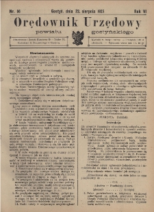 Orędownik Urzędowy Powiatu Gostyńskiego 1925.08.22 R. 7 Nr 66