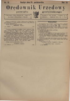 Orędownik Urzędowy Powiatu Gostyńskiego 1925.10.28 R. 7 Nr 81