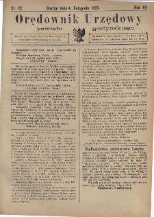 Orędownik Urzędowy Powiatu Gostyńskiego 1925.11.04 R. 7 Nr 82