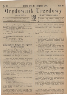 Orędownik Urzędowy Powiatu Gostyńskiego 1925.11.24 R. 7 Nr 88