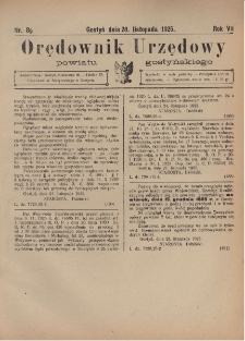 Orędownik Urzędowy Powiatu Gostyńskiego 1925.11.28 R. 7 Nr 89