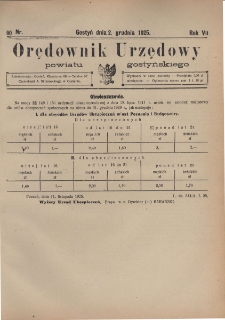 Orędownik Urzędowy Powiatu Gostyńskiego 1925.12.02 R. 7 Nr 90