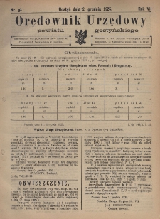 Orędownik Urzędowy Powiatu Gostyńskiego 1925.12.12 R. 7 Nr 93