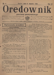 Orędownik Powiatu Gostyńskiego 1930.01.11 R. 12 Nr 4