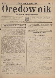 Orędownik Powiatu Gostyńskiego 1930.02.22 R. 12 Nr 16