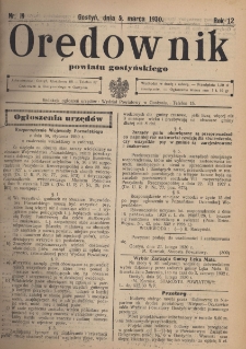 Orędownik Powiatu Gostyńskiego 1930.03.05 R. 12 Nr 19