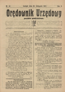Orędownik Urzędowy Powiatu Gostyńskiego 1927.11.23 R.9 Nr 95