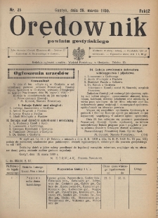 Orędownik Powiatu Gostyńskiego 1930.03.26 R. 12 Nr 25