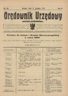 Orędownik Urzędowy Powiatu Gostyńskiego 1927.12.14 R.9 Nr101