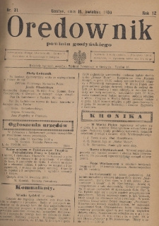 Orędownik Powiatu Gostyńskiego 1930.04.16 R. 12 Nr 31