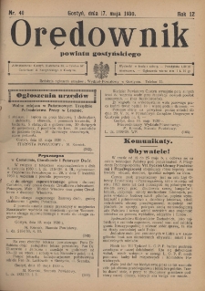 Orędownik Powiatu Gostyńskiego 1930.05.17 R. 12 Nr 40