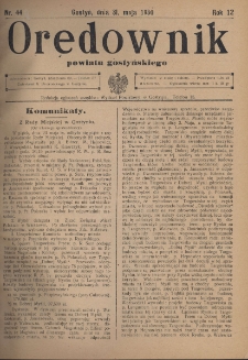 Orędownik Powiatu Gostyńskiego 1930.05.31 R. 12 Nr 44
