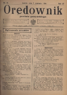 Orędownik Powiatu Gostyńskiego 1930.06.07 R. 12 Nr 46