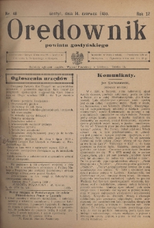 Orędownik Powiatu Gostyńskiego 1930.06.14 R. 12 Nr 48