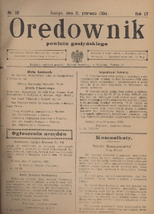 Orędownik Powiatu Gostyńskiego 1930.06.21 R. 12 Nr 50