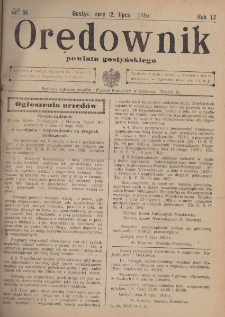 Orędownik Powiatu Gostyńskiego 1930.07.12 R. 12 Nr 56