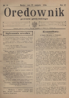 Orędownik Powiatu Gostyńskiego 1930.08.27 R. 12 Nr 68
