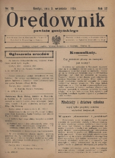 Orędownik Powiatu Gostyńskiego 1930.09.03 R. 12 nr 70