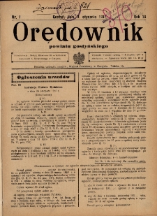 Orędownik Powiatu Gostyńskiego 1931.01.03 R. 13 nr 1