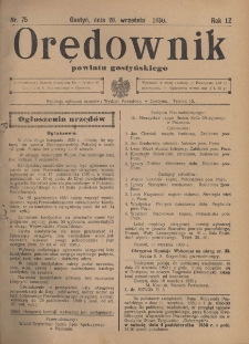 Orędownik Powiatu Gostyńskiego 1930.09.20 R. 12 Nr 75