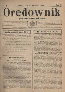 Orędownik Powiatu Gostyńskiego 1930.09.24 R. 12 Nr 76