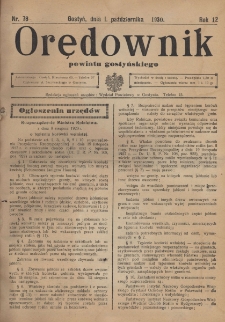 Orędownik Powiatu Gostyńskiego 1930.10.01 R. 12 Nr 78