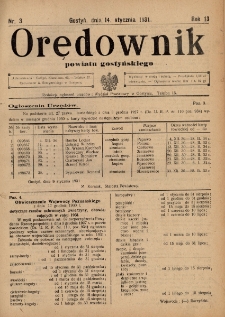 Orędownik Powiatu Gostyńskiego 1931.01.14 R.13 nr 3